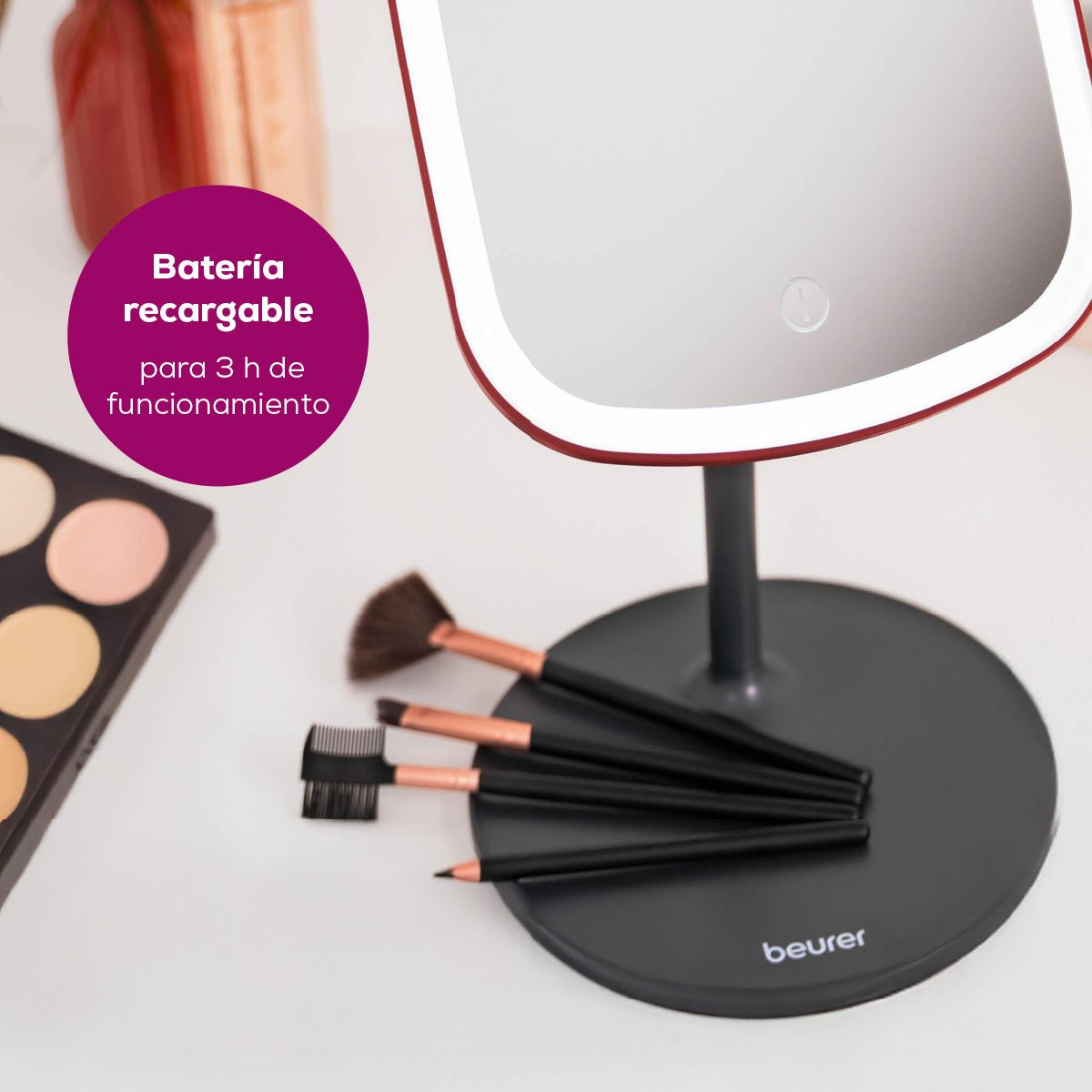 Espejo cosmético con iluminación BS47 limited edition cherry Beurer