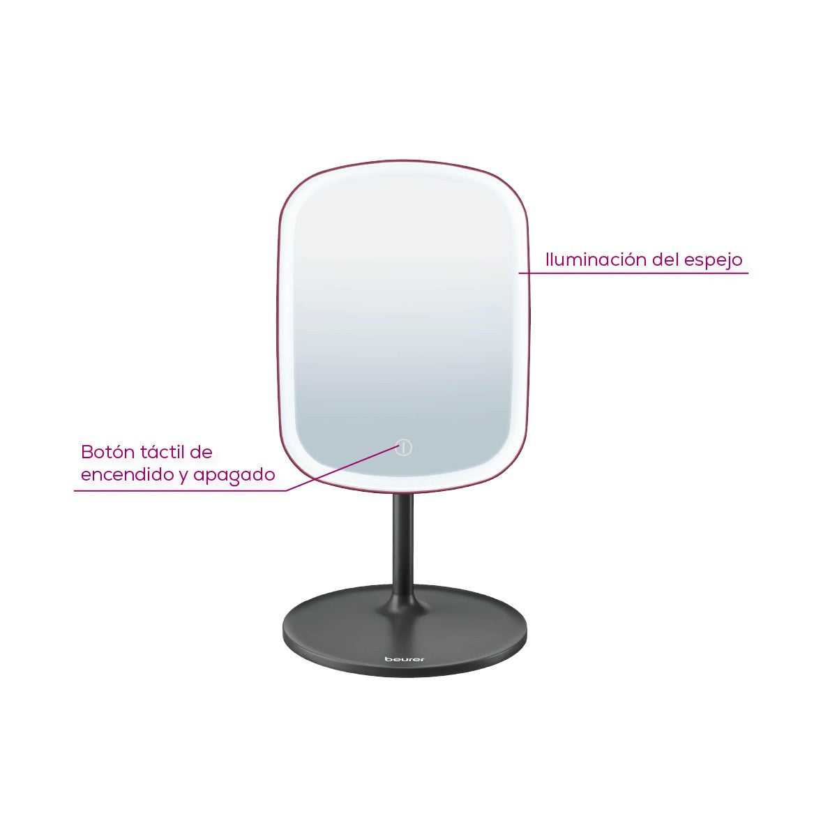 Espejo cosmético con iluminación BS47 limited edition cherry Beurer