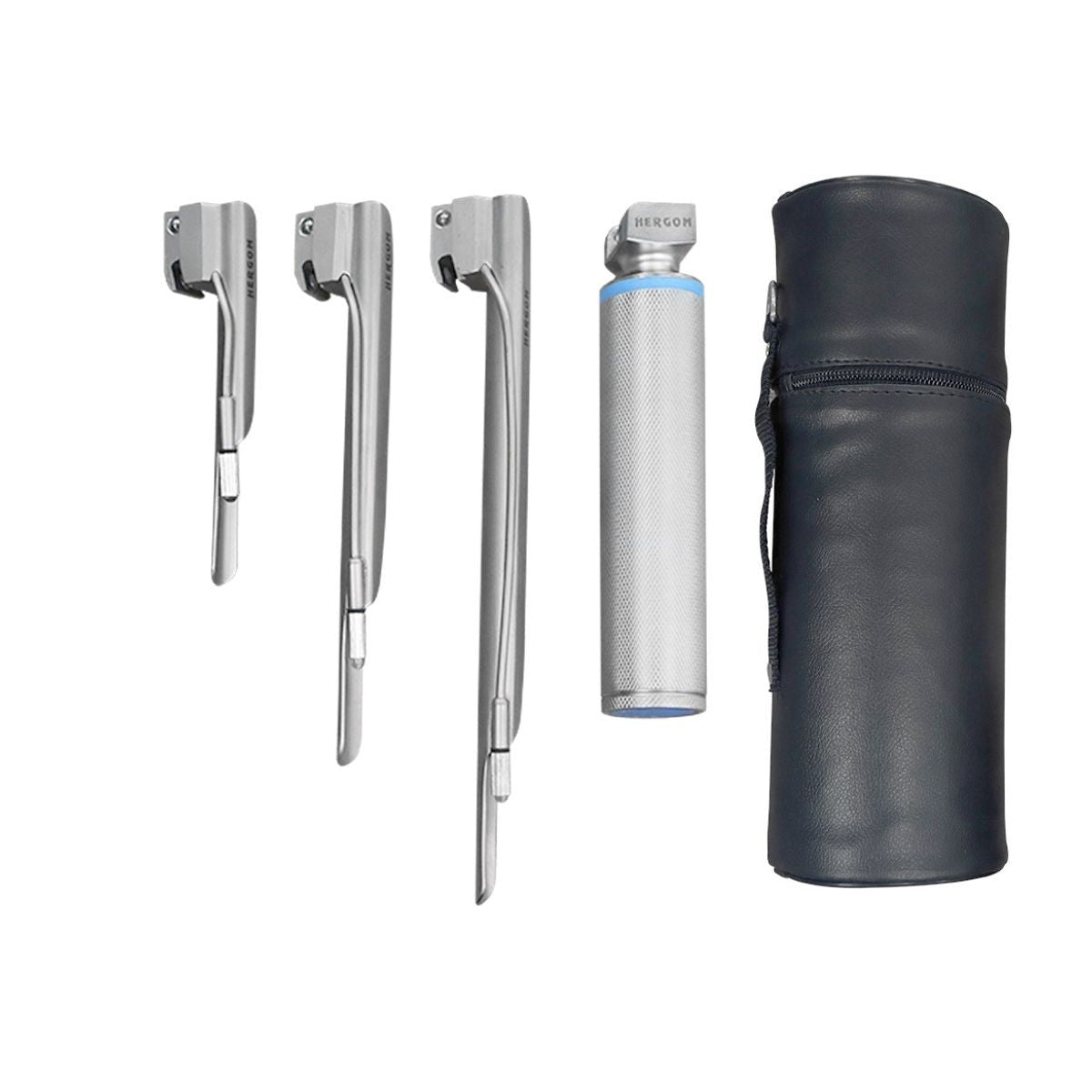 Estuche de Laringoscopio Miller de Luz Estándar con 3 Hojas | Acero inoxidable