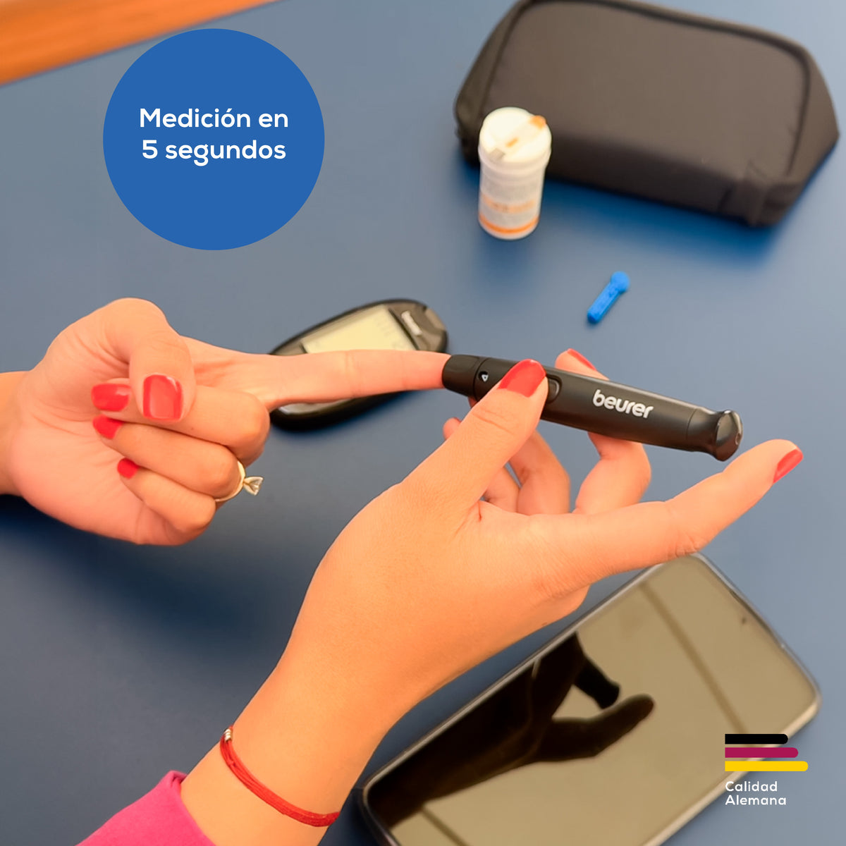 Glucómetro GL44 Fácil Lectura | Kit Completo con Lancetas Beurer