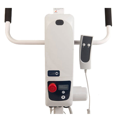 Grúa eléctrica para elevación de paciente con arnés estándar y Base estable | Soporte hasta 185 kg Handy