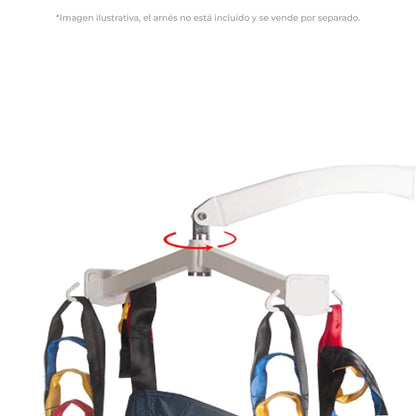 Grúa hidráulica manual para elevación de paciente con Base ajustable | Capacidad 185 kg Handy
