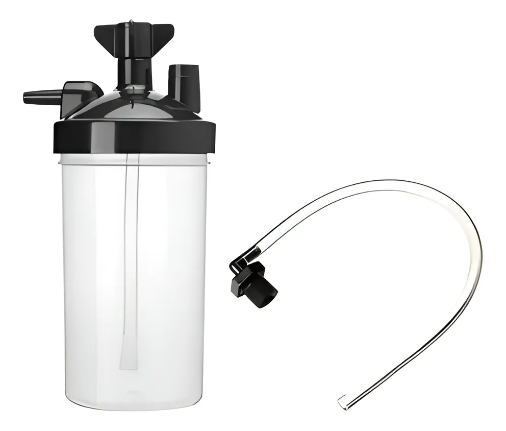 Vaso Humidificador de Oxígeno de 500 ml | Compatible con Concentradores y Tanques | Marca Handy