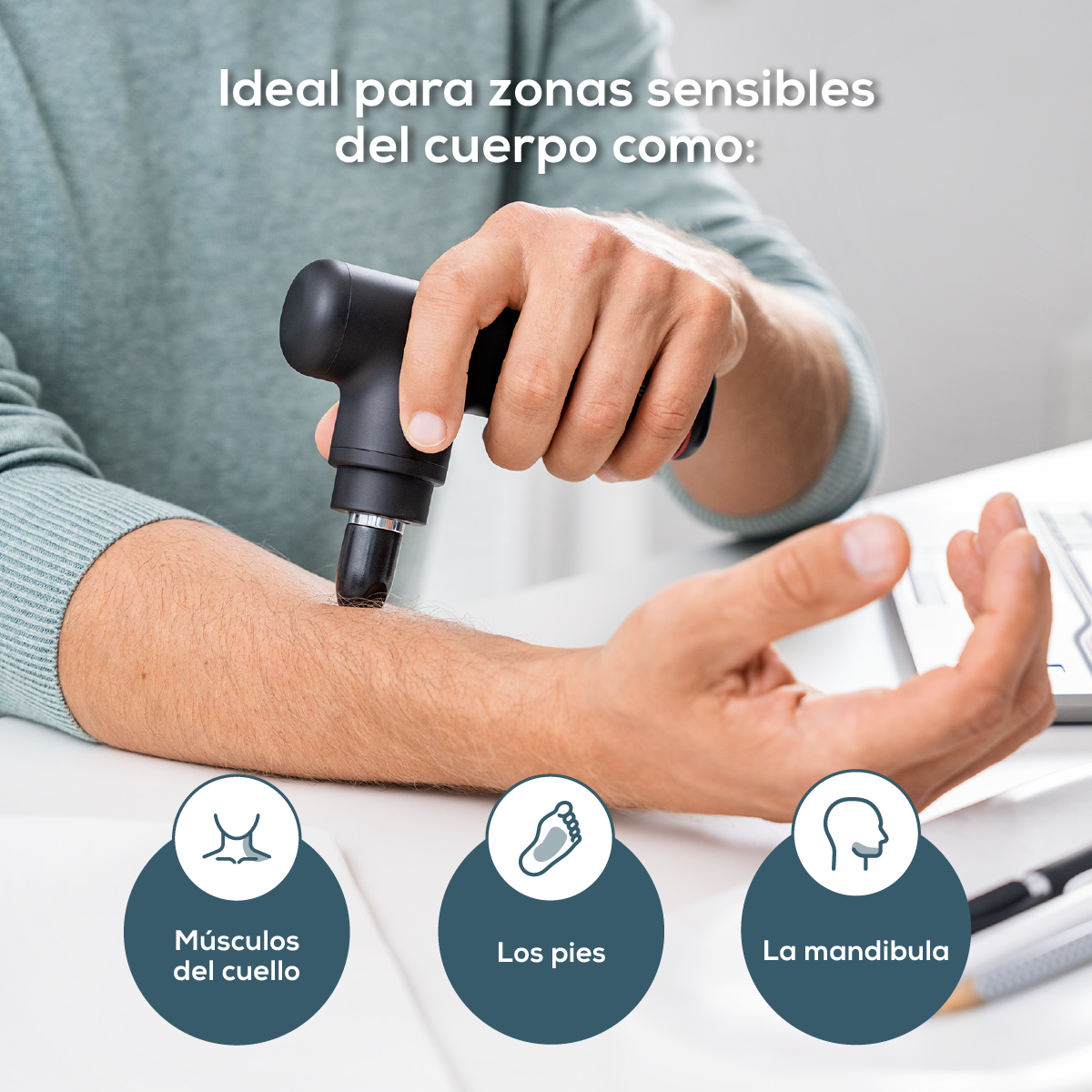 Pistola de masaje para uso facial y corporal recargable MG79