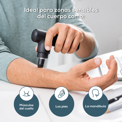 Pistola de masaje para uso facial y corporal recargable MG79
