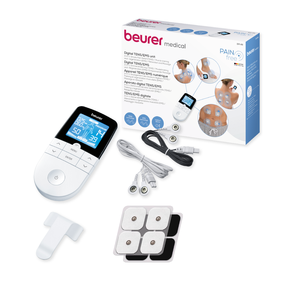 Electroestimulador EM49, TENS/EMS, 64 Aplicaciones Preprogramadas / EM49 Marca Beurer