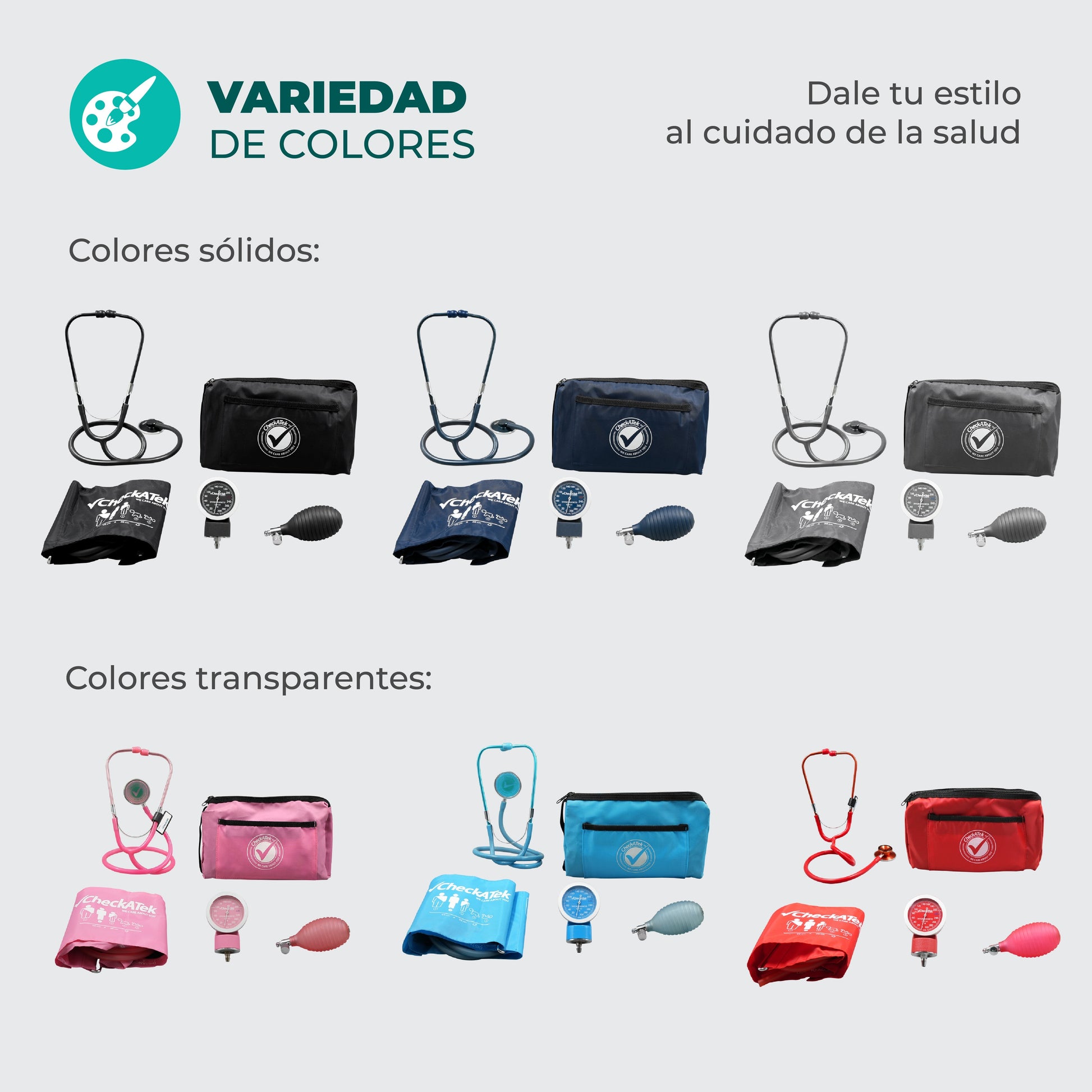 Kit Baumanómetro Aneriode y Estetoscopio Doble Checkatek para Adulto Checkatek