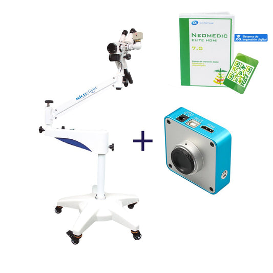 Kit Colposcopio con Brazo Pantográfico LED + Colpocámara HDMI 2K + Software Neomedic Elite - Kit Colposcopio CO-LED1 Marca Microgyn