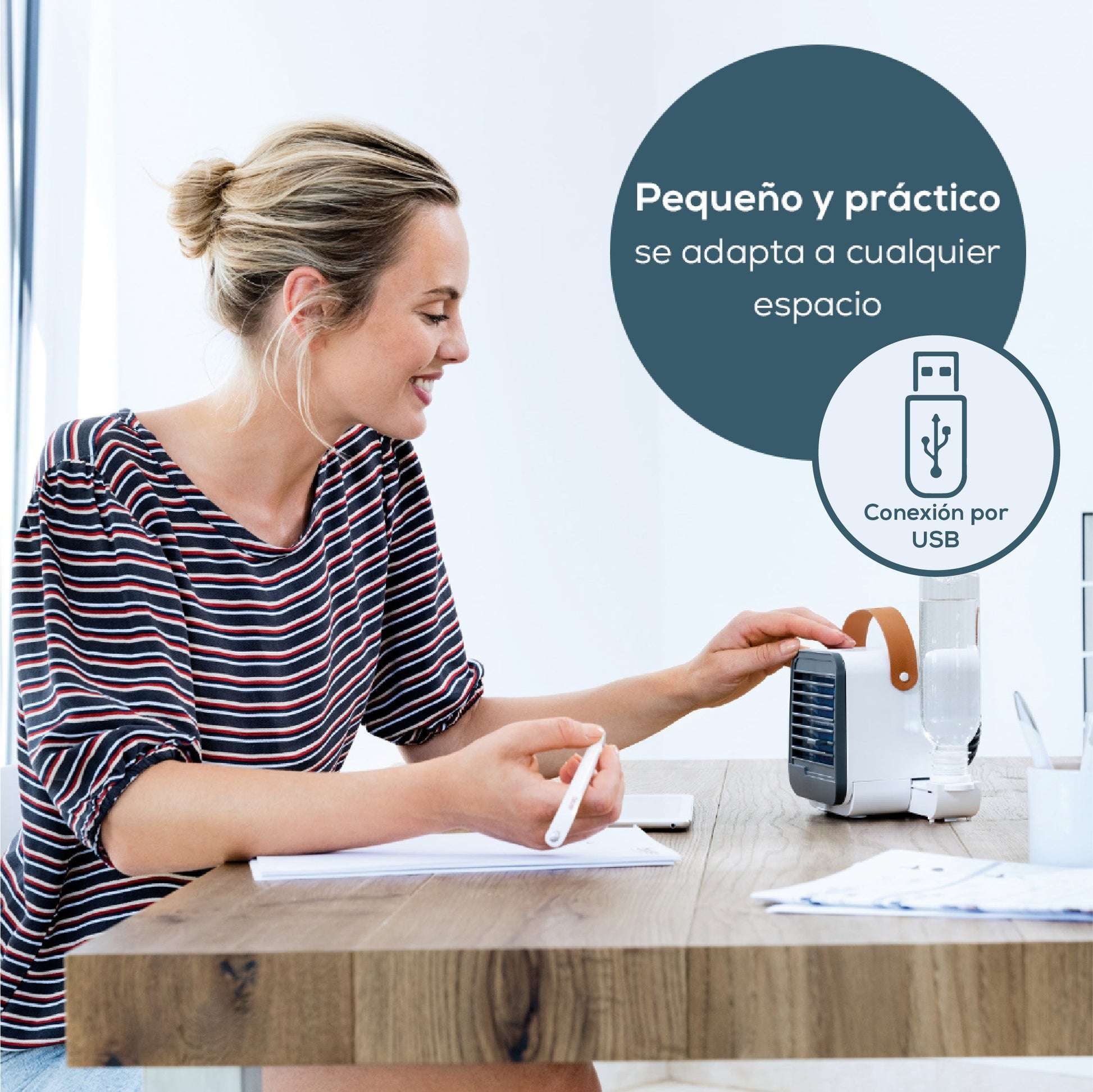 Kit de Enfriador y ventilador de Aire Portátil USB Mini Aire Acondicionado LV50 + 2 Piezas de Filtros beurer®