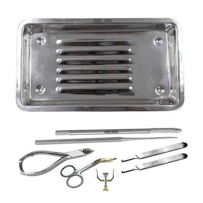 Kit de Instrumental para Podología 8 Piezas Acero Inoxidable