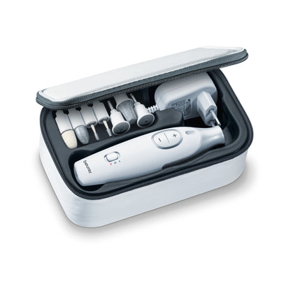 Kit de manicure y pedicure eléctrico profesional con taladro y accesorios Beurer