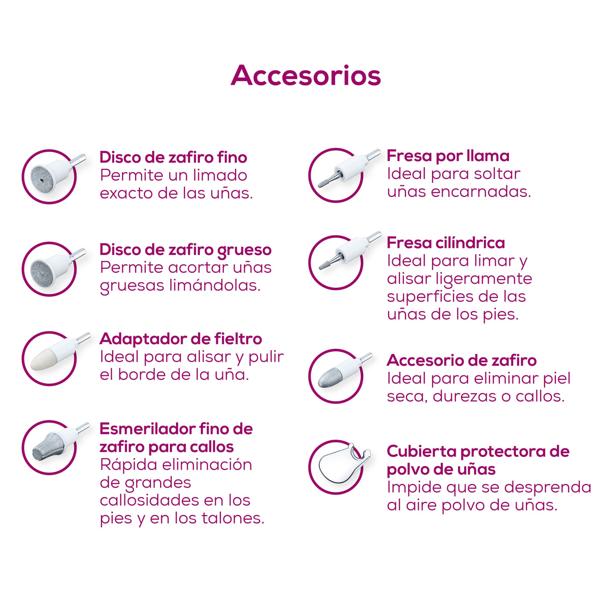Kit de manicure y pedicure eléctrico profesional con taladro y accesorios Beurer