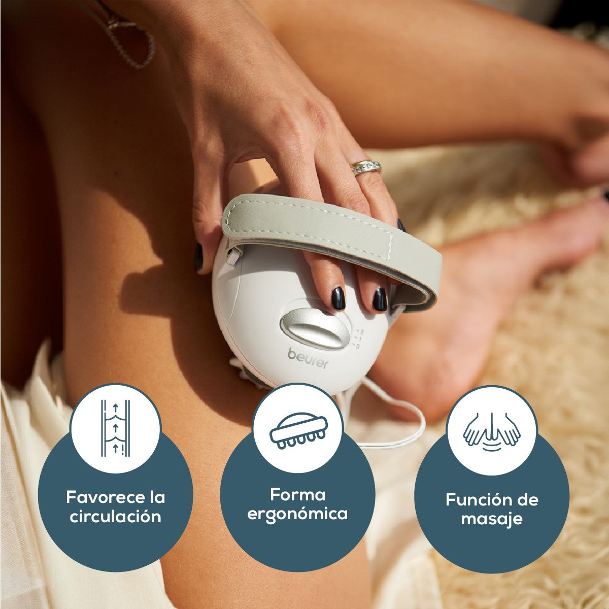 Masajeador anti-celulitis, afirma la piel, fácil de utilizar y diseño ergonómico para mayor comodidad Beurer