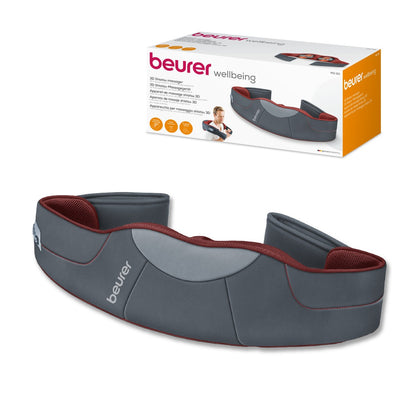 Masajeador Shiatsu 3D con 8 cabezales, 3 niveles de intensidad y funciones de luz y calor Beurer