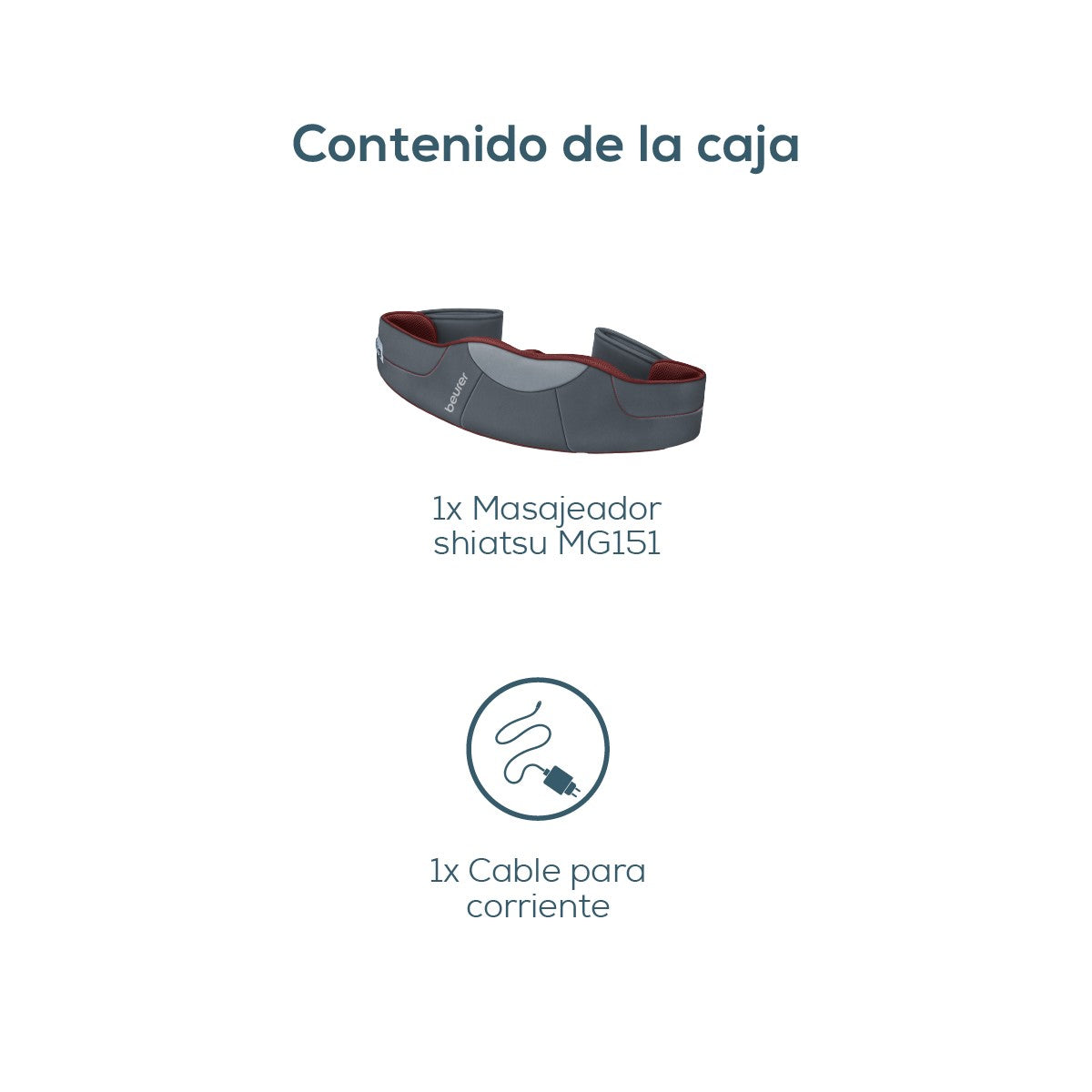 Masajeador Shiatsu 3D con 8 cabezales, 3 niveles de intensidad y funciones de luz y calor Beurer