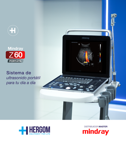 Equipo de ultrasonido portátil de ecografía para uso humano modelo Z60 Mindray
