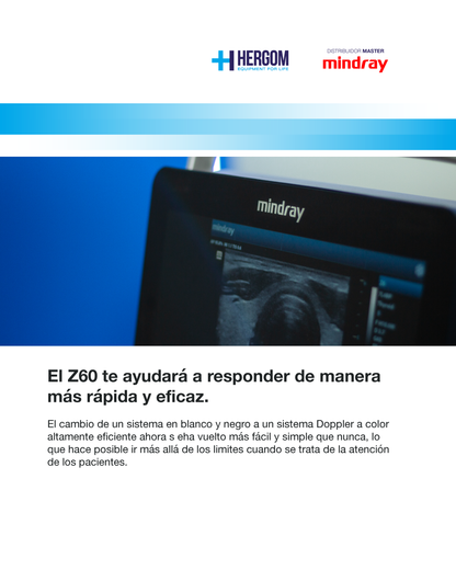 Equipo de ultrasonido portátil de ecografía para uso humano modelo Z60 Mindray