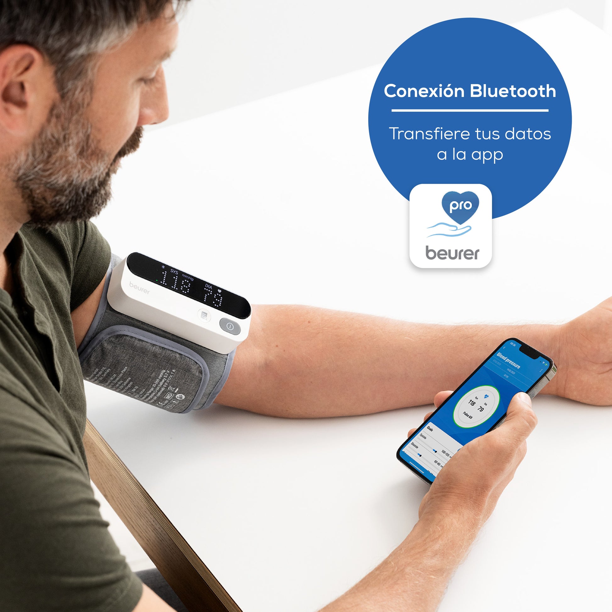 Monitor de Presión Arterial Bluetooth | Detección de Arritmias Beurer