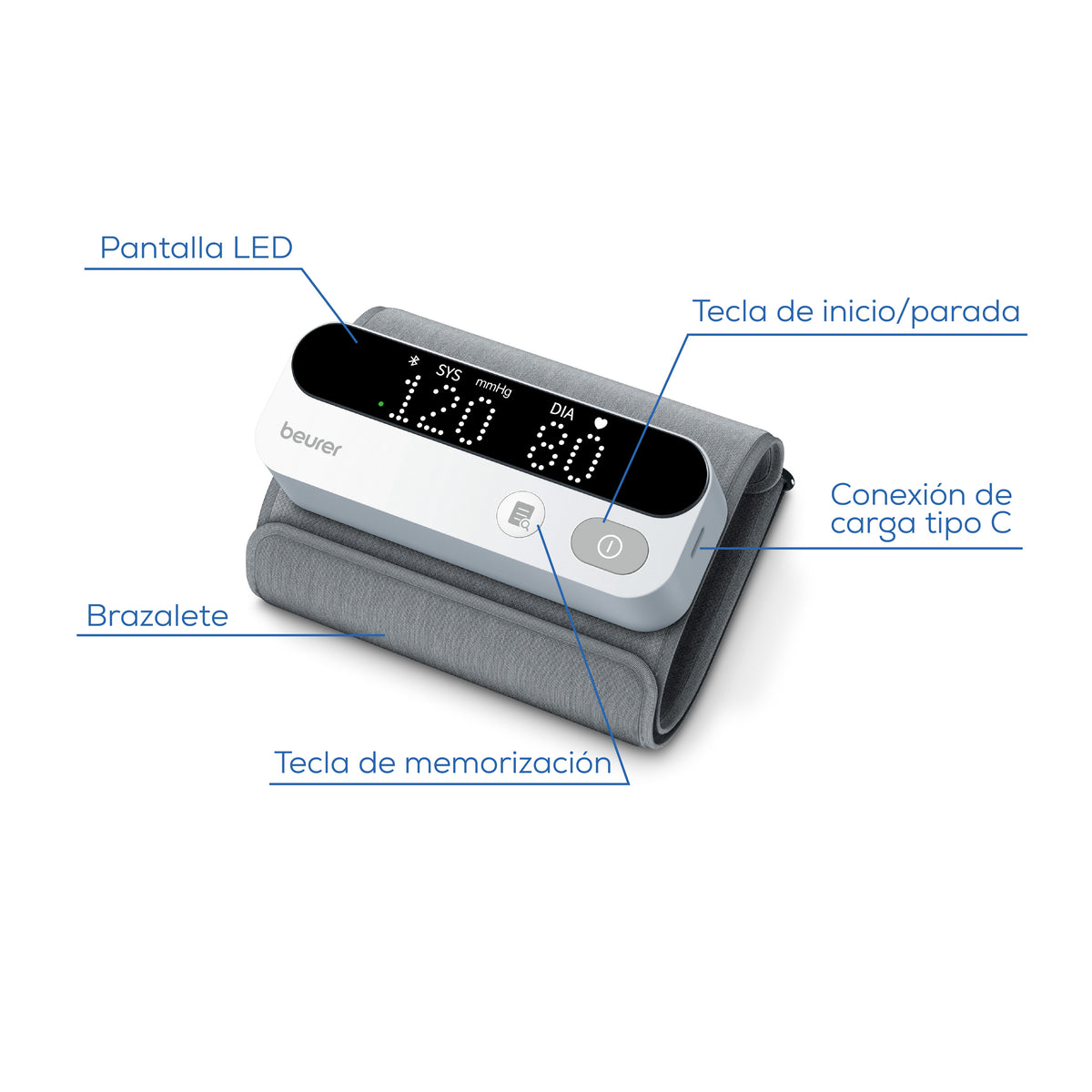 Monitor de Presión Arterial Bluetooth | Detección de Arritmias Beurer