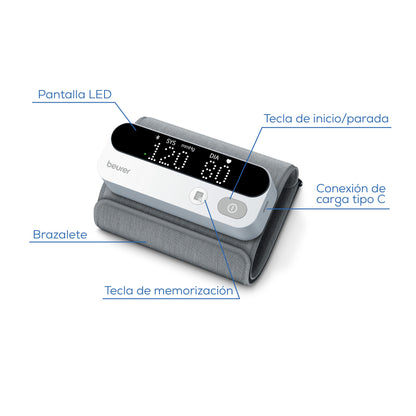 Monitor de Presión Arterial Bluetooth | Detección de Arritmias Beurer