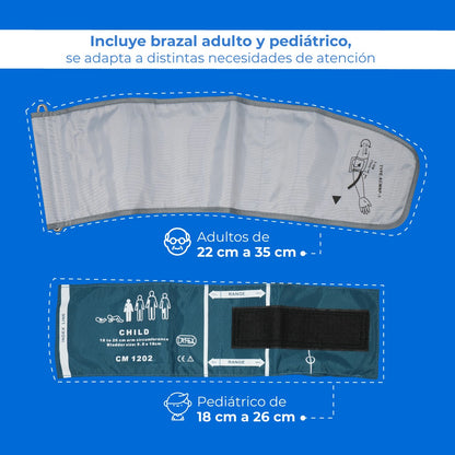 Monitor de signos vitales para uso adulto y pediátrico a color de 7" ligero y portátil Xignal