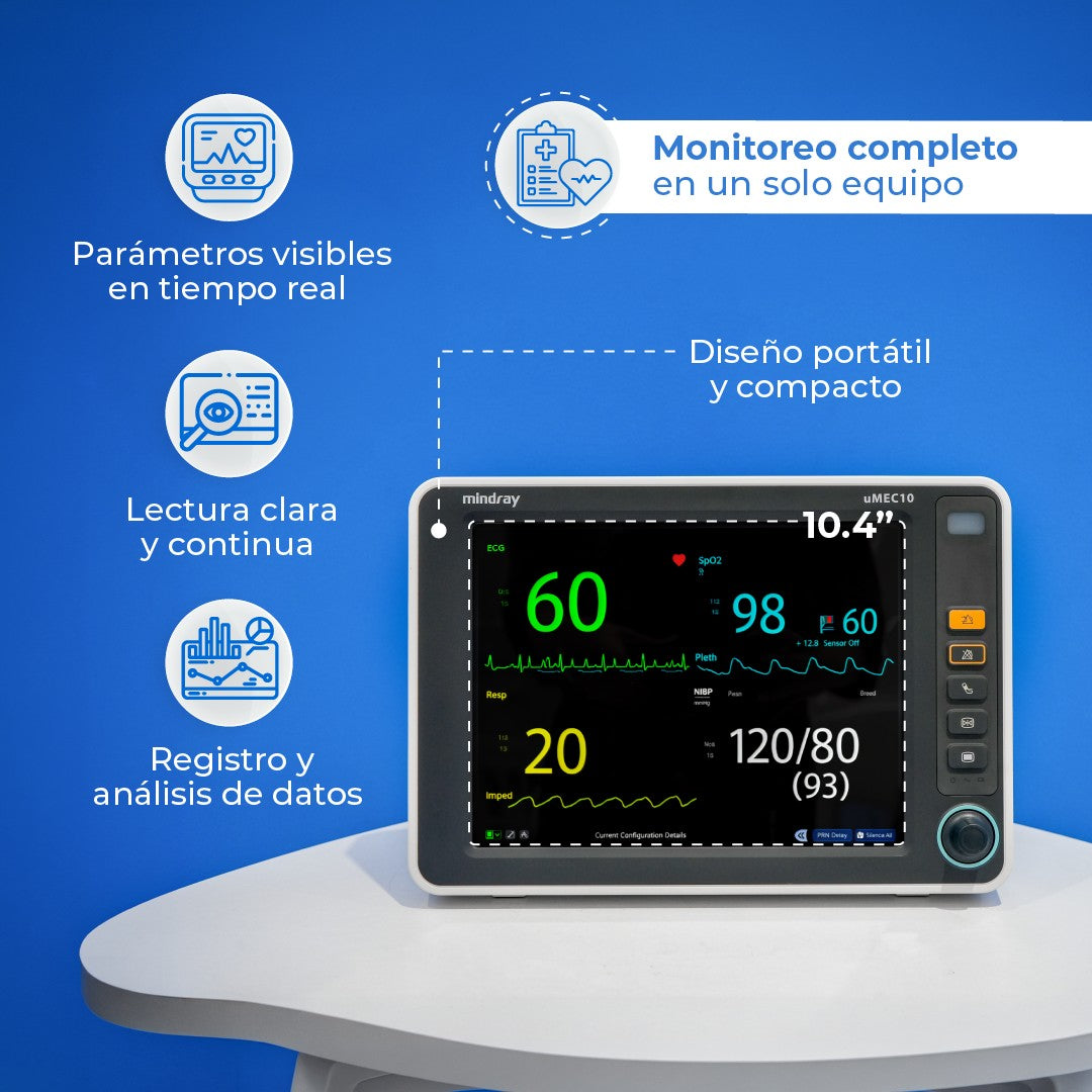 Monitor Multiparámetros de uso Humano UMEC10H Mindray