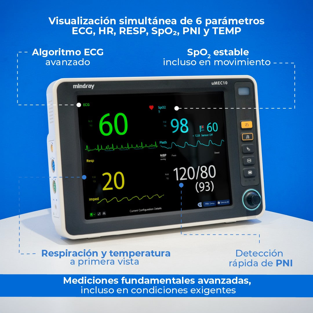 Monitor Multiparámetros de uso Humano UMEC10H Mindray