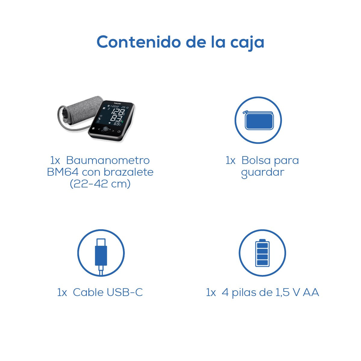 Monitor Presión Arterial Beurer BM64 con Pantalla XL Retroiluminada Beurer