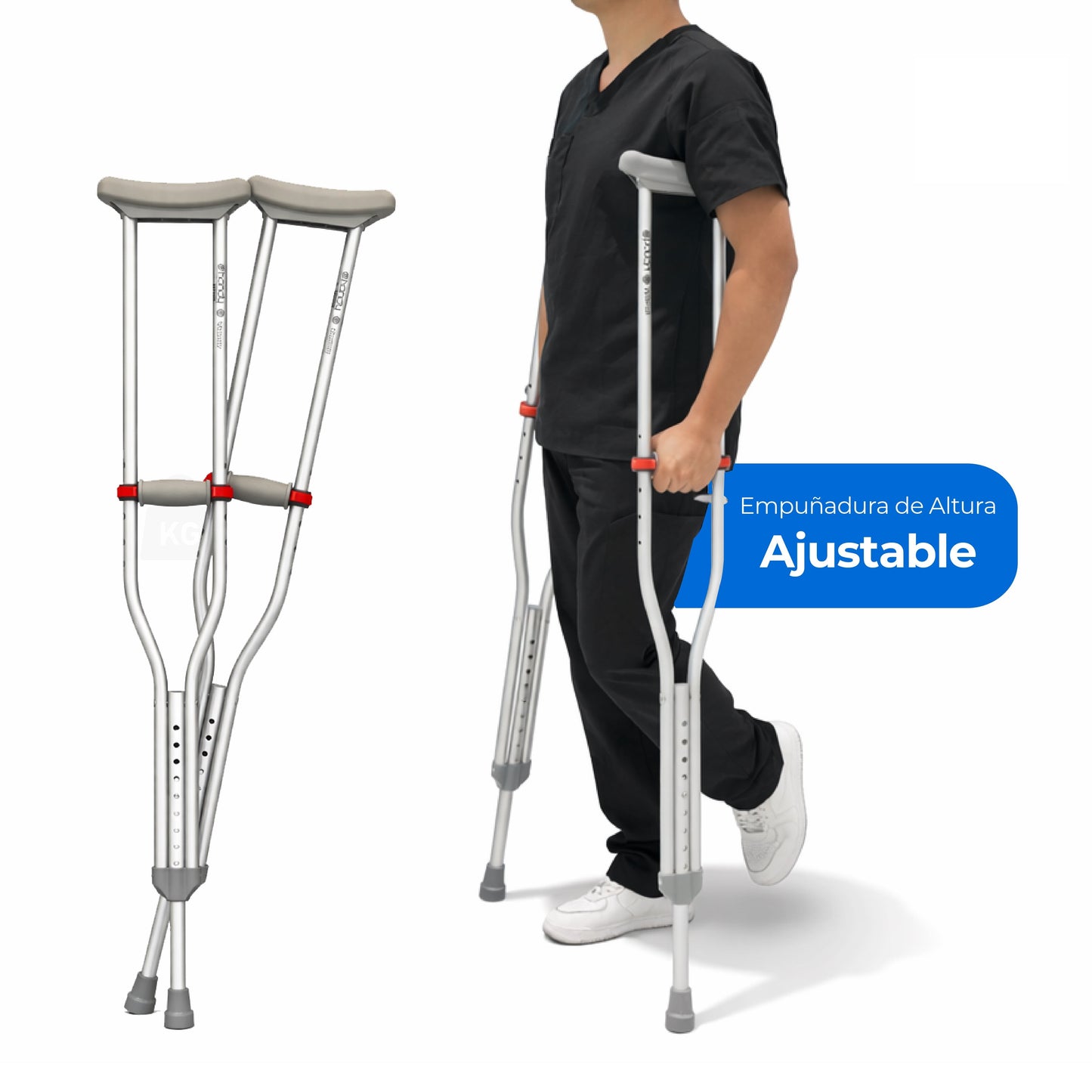 Muleta de antebrazo ajustable con estructura resistente MLTMA Handy