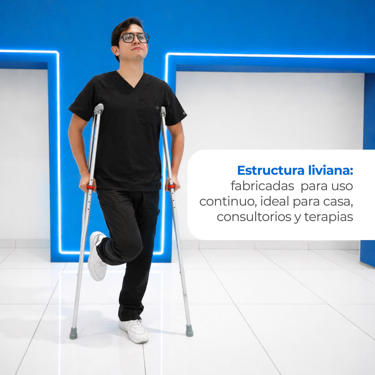 Muleta de antebrazo ajustable con estructura resistente MLTMA Handy