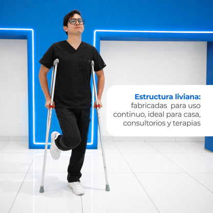 Muleta de antebrazo ajustable con estructura resistente MLTMA Handy