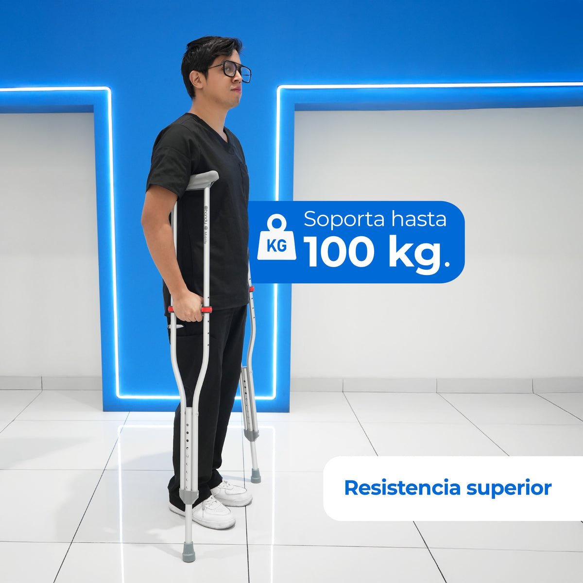 Muleta de antebrazo ajustable con estructura resistente MLTMA Handy