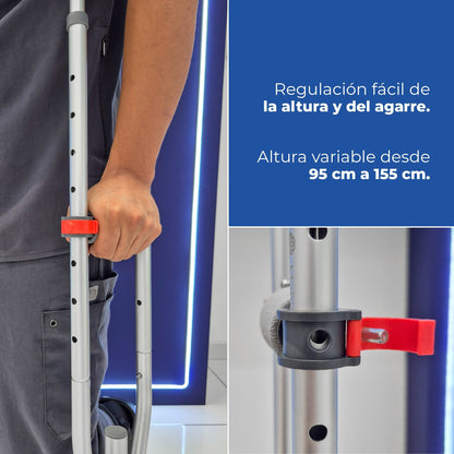 Muletas Ortopédicas Ajustables de Aluminio | Soporte hasta 110 kg Handy