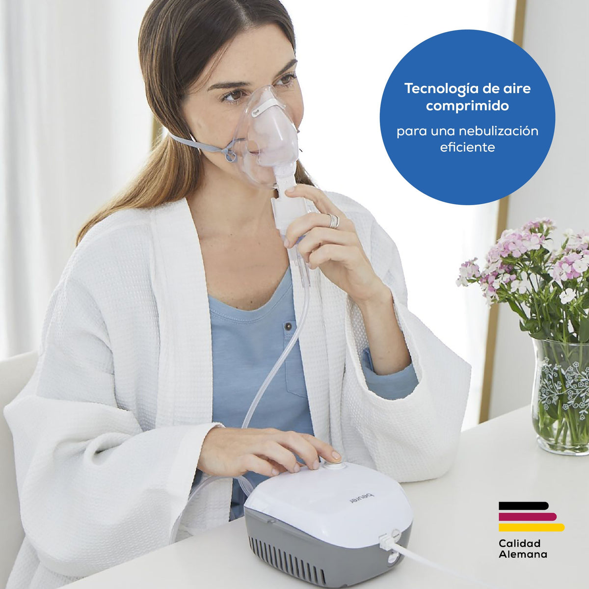 Nebulizador de compresor para niños o adultos con gran capacidad de nebulización modelo IH18 beurer®