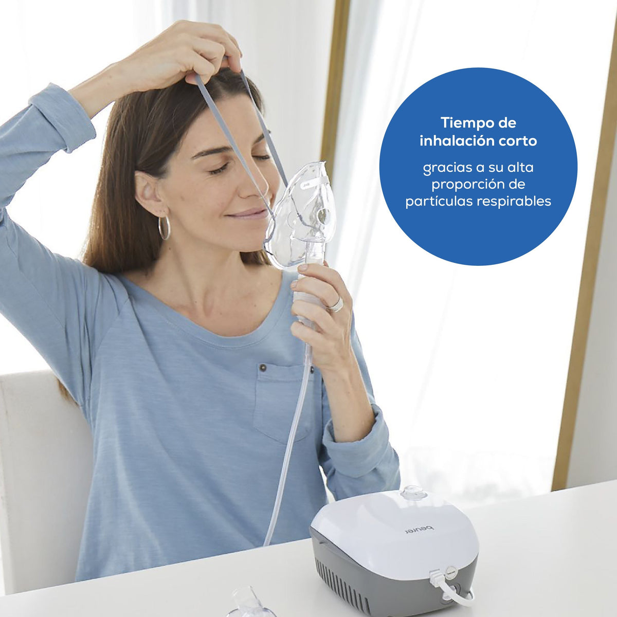 Nebulizador de compresor para niños o adultos con gran capacidad de nebulización modelo IH18 beurer®