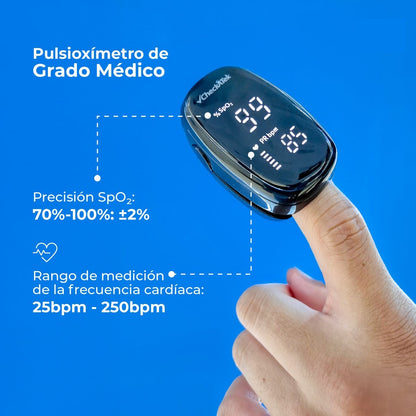 Oxímetro de Pulso Digital OP103 | Medición de SpO₂ y Pulso Checkatek