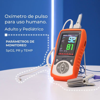 Oxímetro Digital Palm Xignal con Sensor de Pulso, Saturación y Temperatura F380H Xignal
