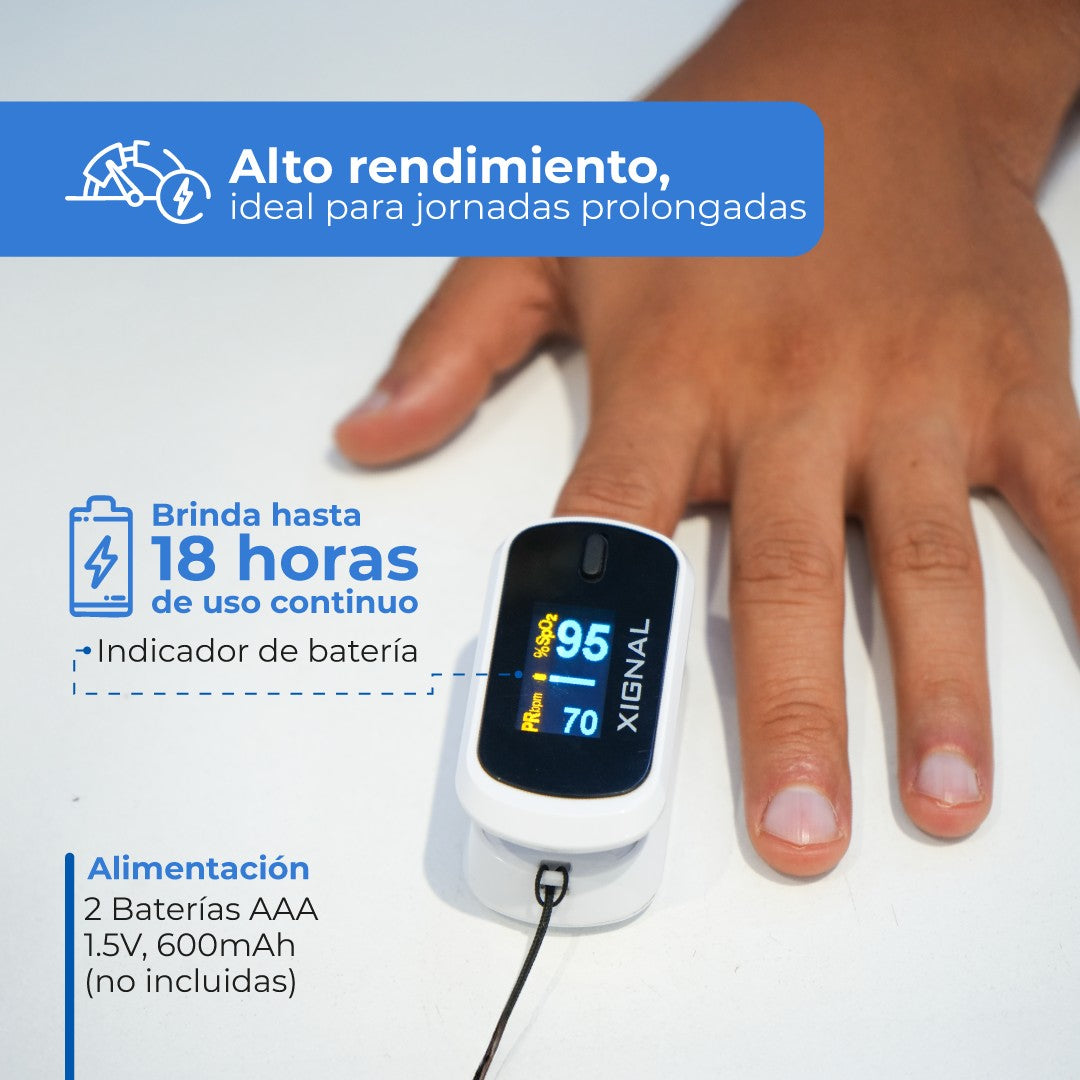 Oxímetro Portátil Xignal para Adulto y Niño | Pantalla OLED MD300C2 Xignal