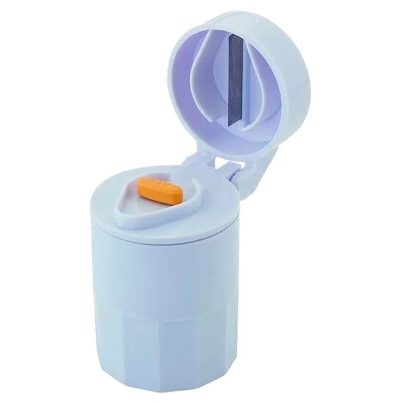 Pastillero triturador con espacio de guardado | blanco, compacto y funcional Handy
