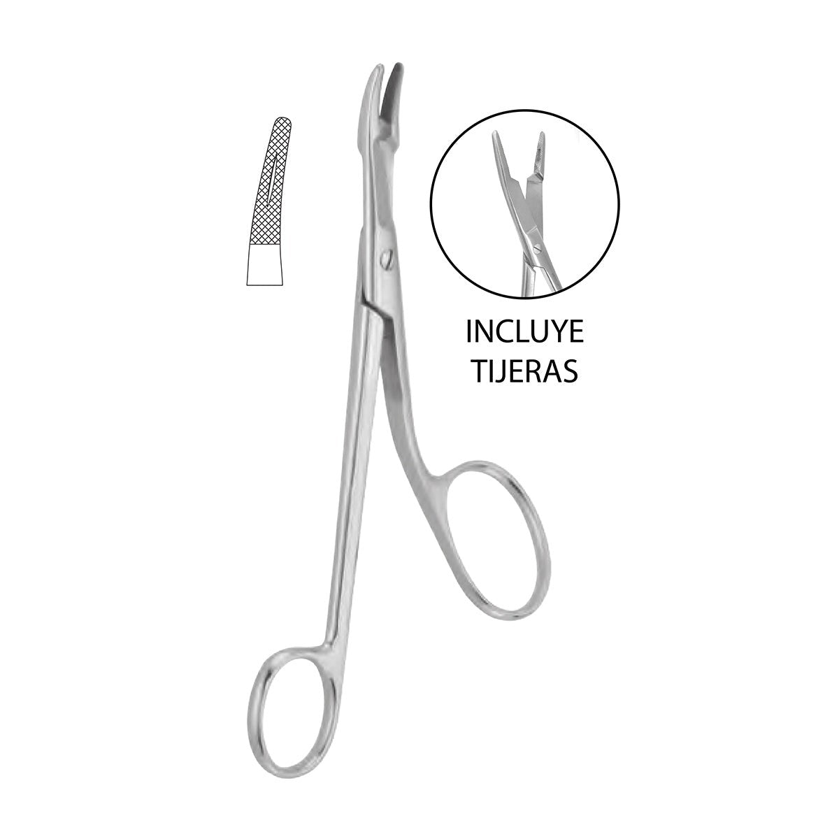 Pinza porta aguja Gillies