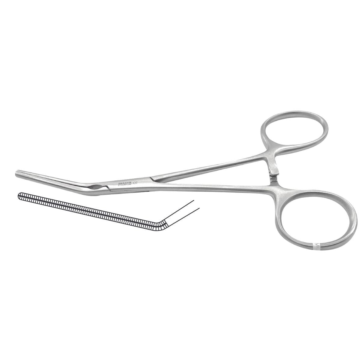 Pinza Semi-Angular DeBakey de Acero Inoxidable Alemán
