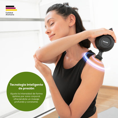 Pistola de masaje ergonómica con tecnología de sensor de presión MG101 Beurer