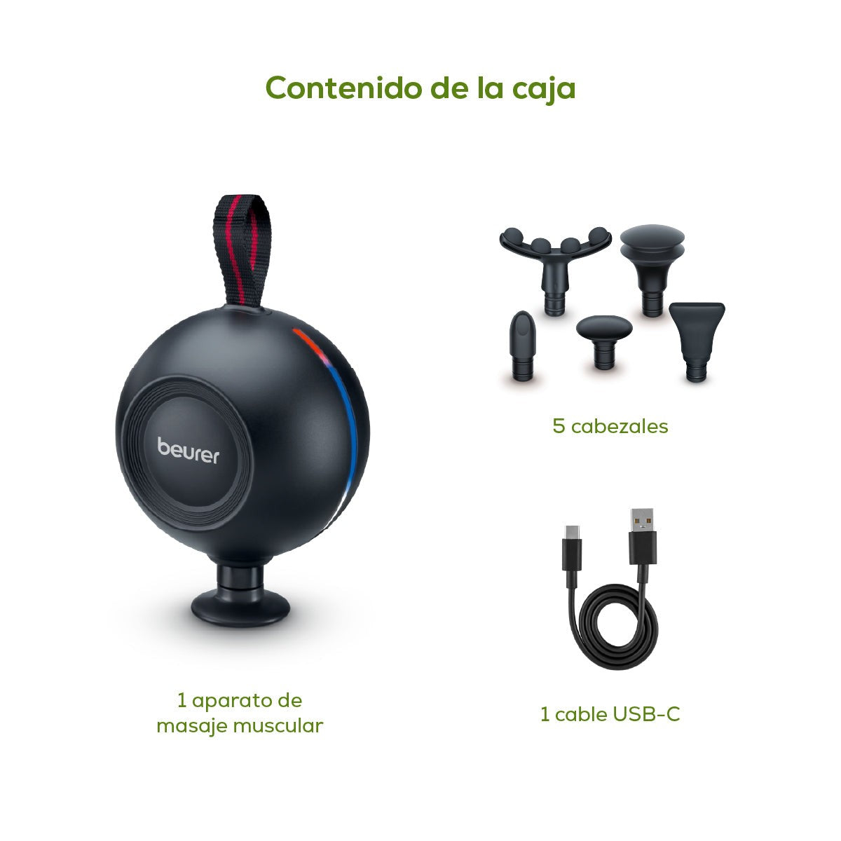 Pistola de masaje ergonómica con tecnología de sensor de presión MG101 Beurer