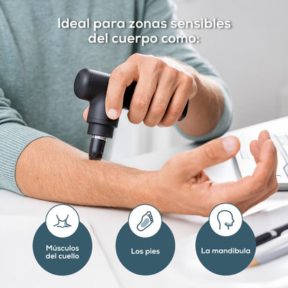Pistola de masaje para uso facial y corporal recargable MG79
