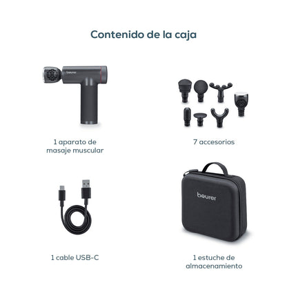 Pistola masajeadora por golpeteo con función frío/calor - MG195 Marca beurer