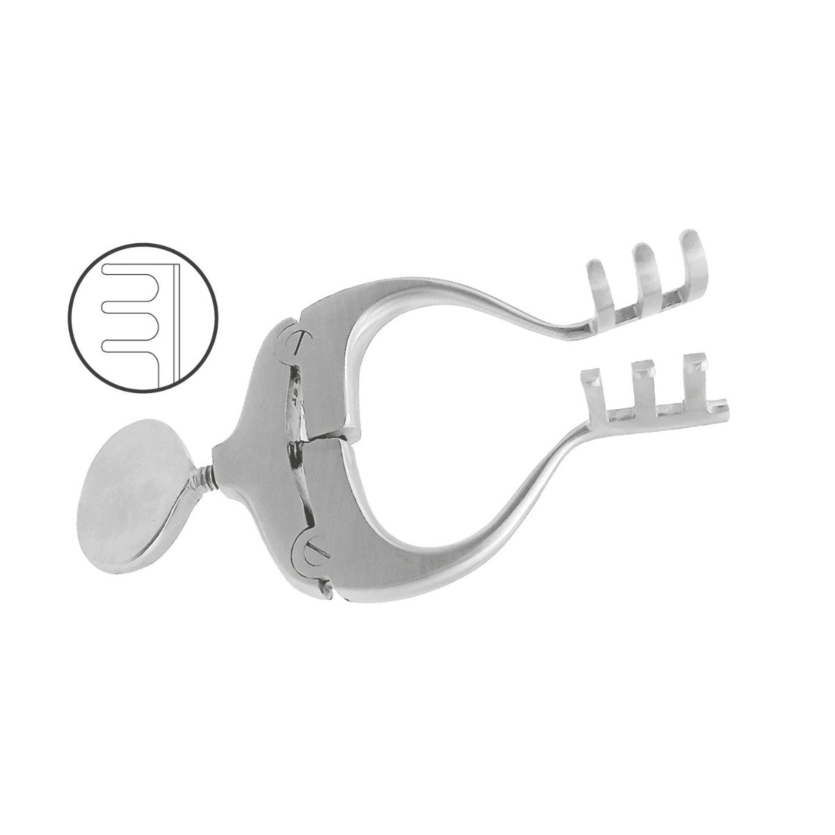 Retractor Médico Jensen de Acero Inoxidable Alemán