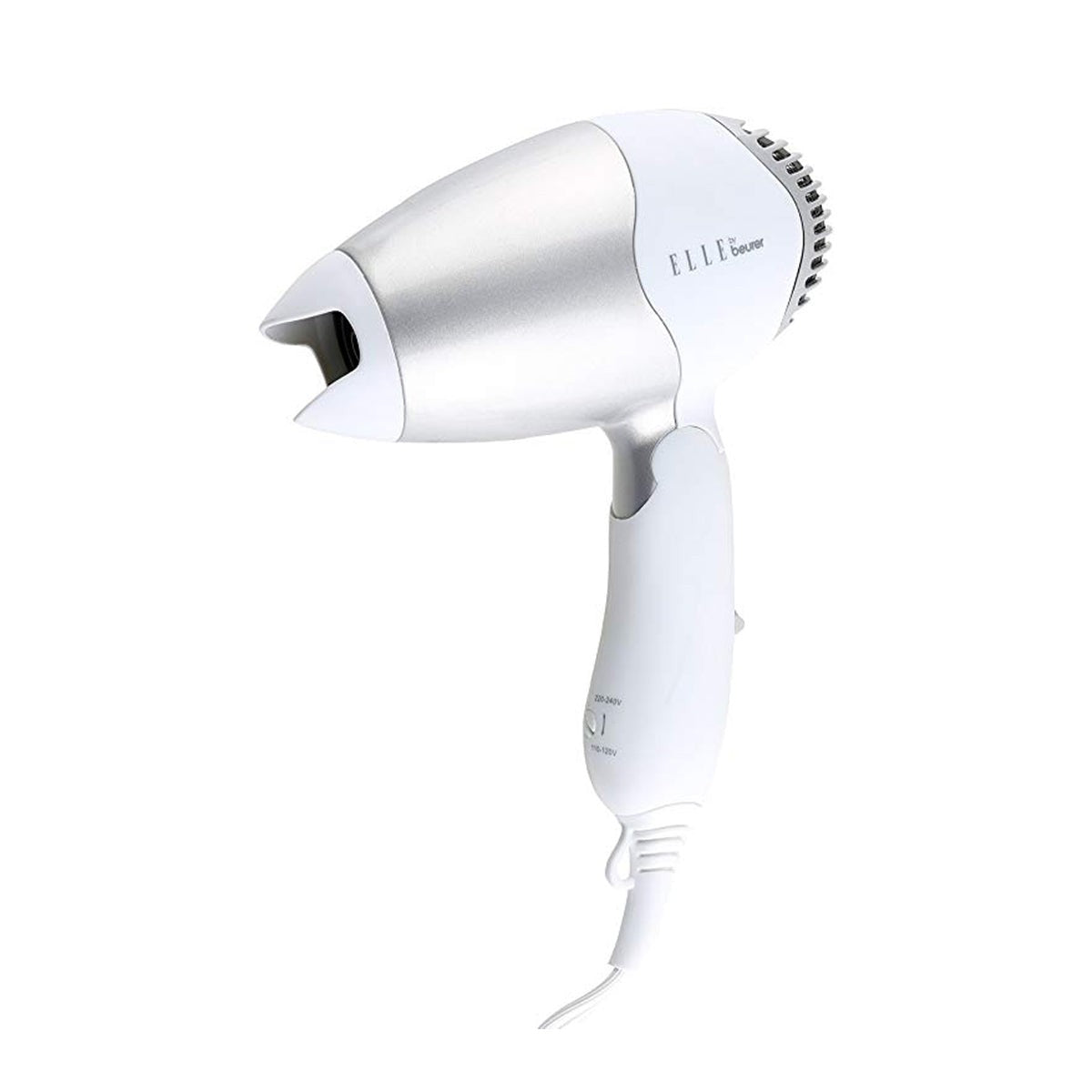 Secadora de cabello para viaje Elle con mango plegable y ergonómico, 2 Velocidades y protección contra sobrecalentamientos Beurer