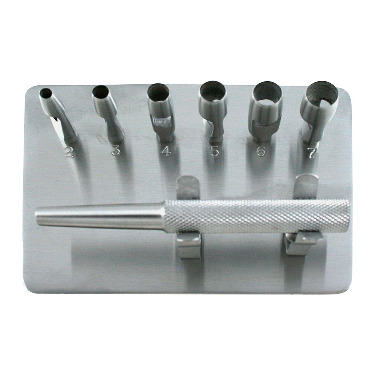 Set Punch Dérmico Keyes de Acero Inoxidable con Puntas Intercambiables
