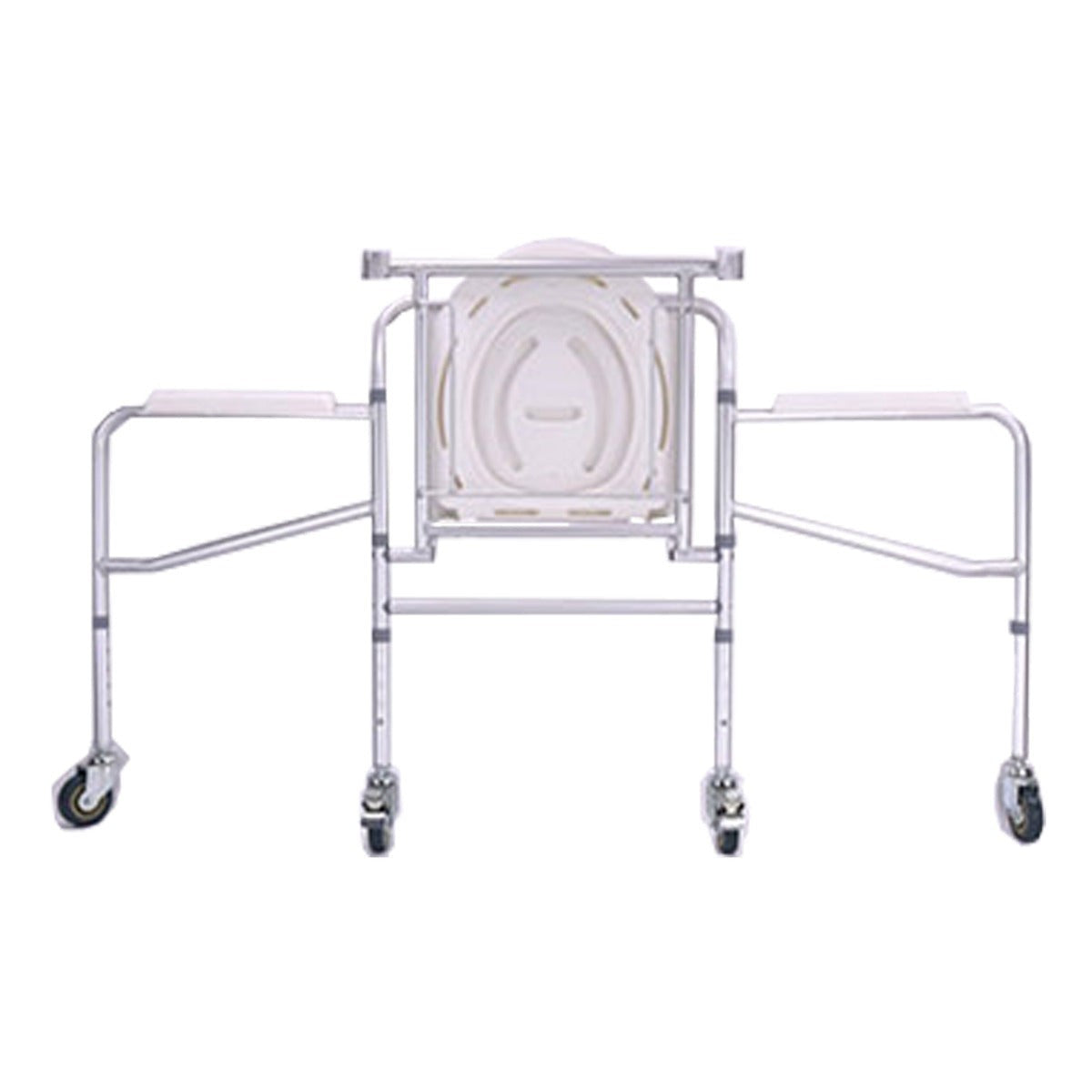 Silla Cómodo Plegable de Aluminio, con Altura Regulable, Tapa, Ruedas y Bloqueo Seguro Handy