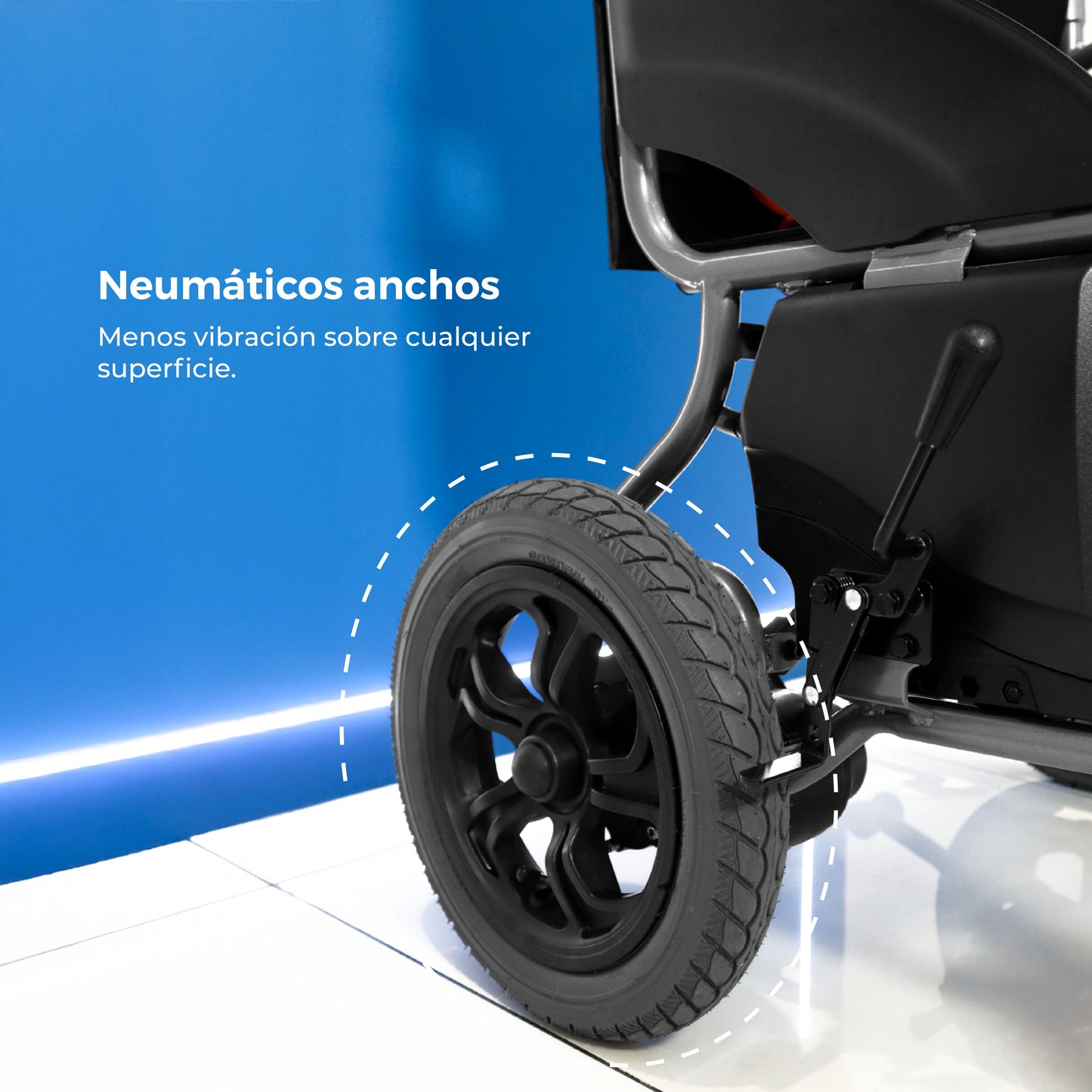 Silla de Ruedas Eléctrica y Manual S500 | Estructura Metálica Reforzada Handy